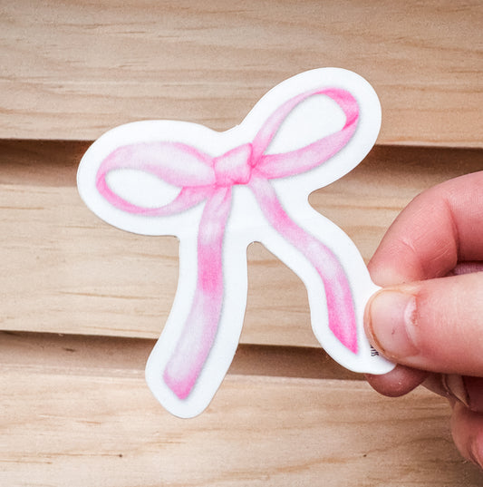 Pink bow Sticker